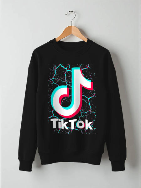Заказать свитшот в Москве. Свитшот унисекс хлопковый TIK TOK (Tik Tok video) от vista12761@rambler.ru - готовые дизайны и нанесение принтов.