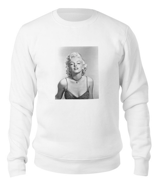 Заказать свитшот в Москве. Свитшот унисекс хлопковый Marilyn Monroe   от KinoArt - готовые дизайны и нанесение принтов.