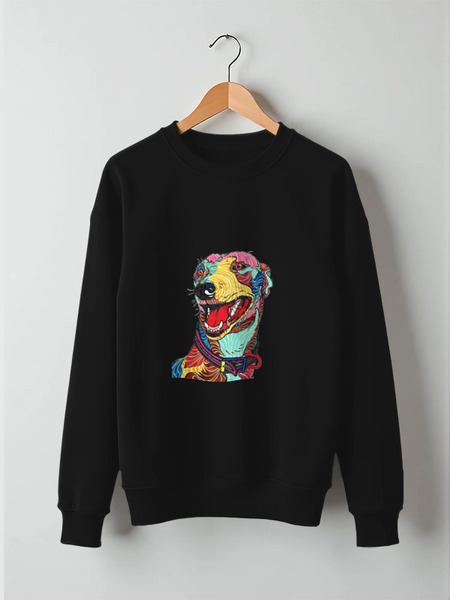 Заказать свитшот в Москве. Свитшот унисекс хлопковый Пёсик от Vinli.shop  - готовые дизайны и нанесение принтов.