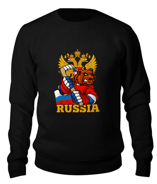 Заказать свитшот в Москве. Свитшот унисекс хлопковый Россия   от T-shirt print  - готовые дизайны и нанесение принтов.