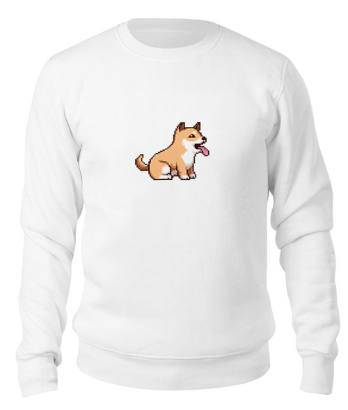 Заказать свитшот в Москве. Свитшот унисекс хлопковый Собака от fanart - готовые дизайны и нанесение принтов.