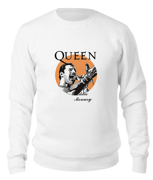 Заказать свитшот в Москве. Свитшот унисекс хлопковый Freddie Mercury - Queen от Leichenwagen - готовые дизайны и нанесение принтов.
