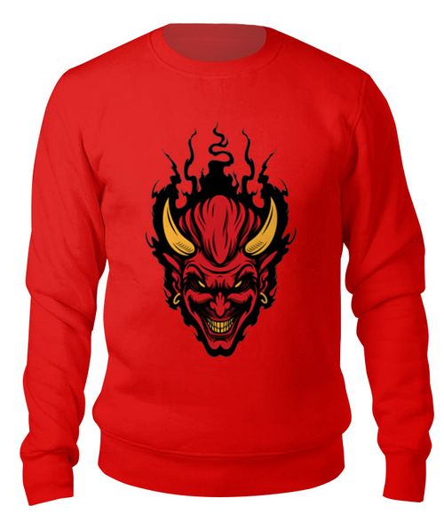 Заказать свитшот в Москве. Свитшот унисекс хлопковый Red Devil от fashionsallymagazine@gmail.com - готовые дизайны и нанесение принтов.