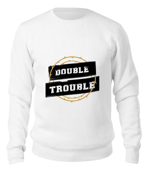 Заказать свитшот в Москве. Свитшот унисекс хлопковый Double Trouble от go59 - готовые дизайны и нанесение принтов.