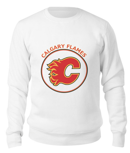 Заказать свитшот в Москве. Свитшот унисекс хлопковый Calgary Flames от kspsshop - готовые дизайны и нанесение принтов.