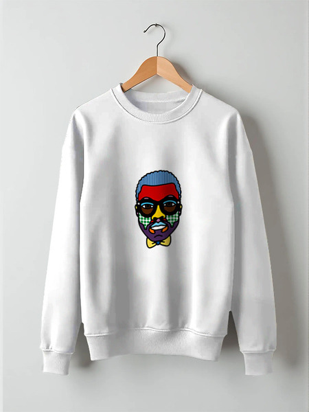 Заказать свитшот в Москве. Свитшот унисекс хлопковый Kanye West от Just kidding - готовые дизайны и нанесение принтов.