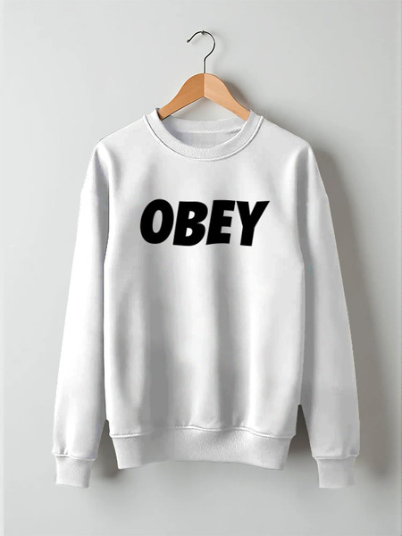 Заказать свитшот в Москве. Свитшот унисекс хлопковый OBEY  от DESIGNER   - готовые дизайны и нанесение принтов.