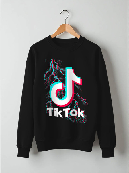 Заказать свитшот в Москве. Свитшот унисекс хлопковый TIK TOK (Tik Tok video) от vista12761@rambler.ru - готовые дизайны и нанесение принтов.