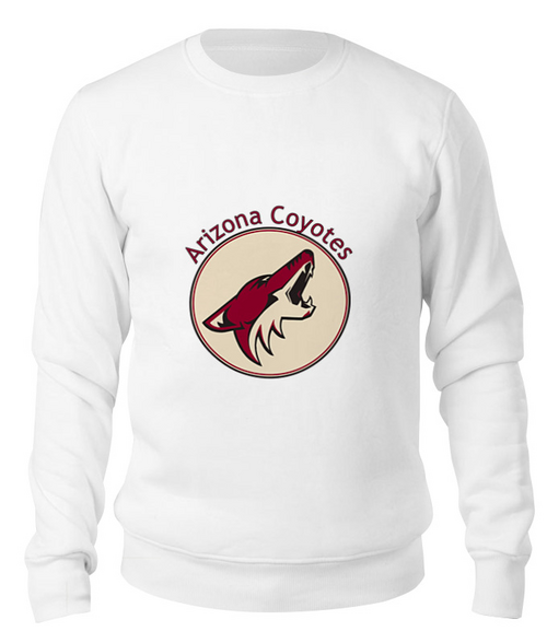 Заказать свитшот в Москве. Свитшот унисекс хлопковый Arizona Coyotes от kspsshop - готовые дизайны и нанесение принтов.