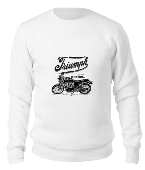 Заказать свитшот в Москве. Свитшот унисекс хлопковый Triumph Motorcycles от madwheelz - готовые дизайны и нанесение принтов.