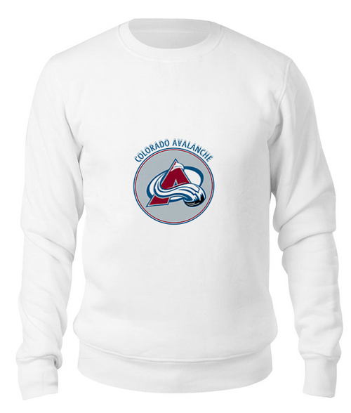 Заказать свитшот в Москве. Свитшот унисекс хлопковый Colorado Avalanche от kspsshop - готовые дизайны и нанесение принтов.