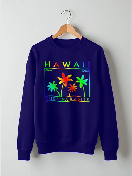 Заказать свитшот в Москве. Свитшот унисекс хлопковый HAWAII от balden - готовые дизайны и нанесение принтов.