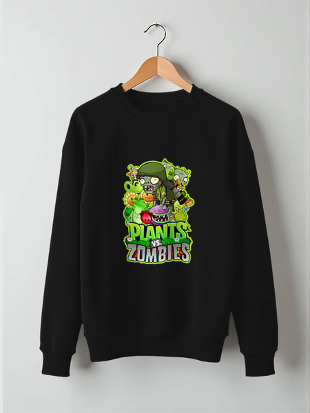 Заказать свитшот в Москве. Свитшот унисекс хлопковый PLANTS VS ZOMBIES от geekbox - готовые дизайны и нанесение принтов.