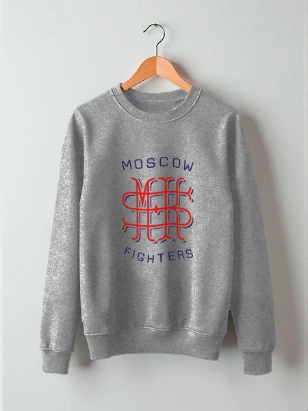 Заказать свитшот в Москве. Свитшот унисекс хлопковый Moscow Fighters от mosk - готовые дизайны и нанесение принтов.
