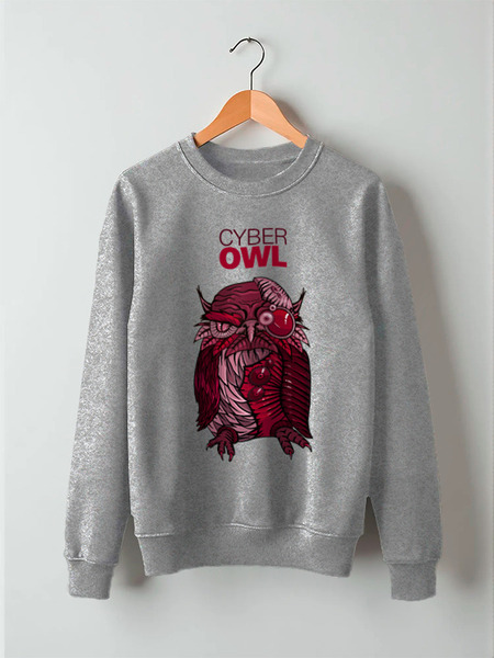 Заказать свитшот в Москве. Свитшот унисекс хлопковый Cyber Owl от Leichenwagen - готовые дизайны и нанесение принтов.