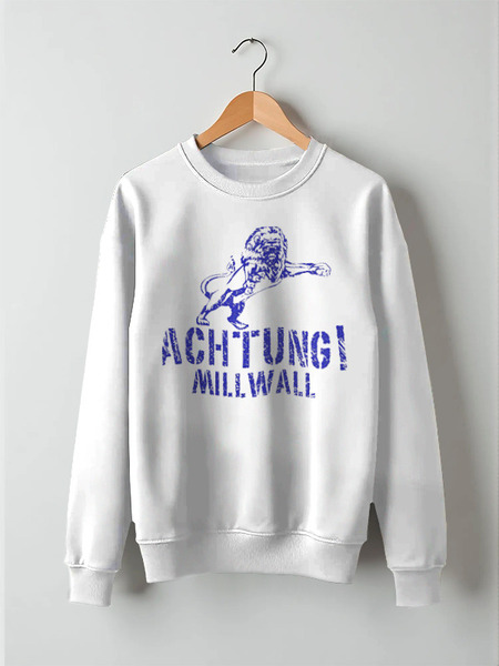 Заказать свитшот в Москве. Свитшот унисекс хлопковый Achtung Millwall FC logo top от Millwall Supporters Club Russia - готовые дизайны и нанесение принтов.