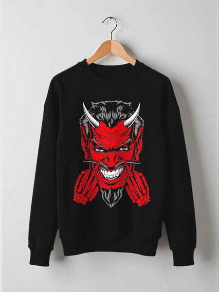 Заказать свитшот в Москве. Свитшот унисекс хлопковый DEMON от balden - готовые дизайны и нанесение принтов.