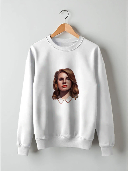 Заказать свитшот в Москве. Свитшот унисекс хлопковый Lana del Rey от Анна Андреева - готовые дизайны и нанесение принтов.
