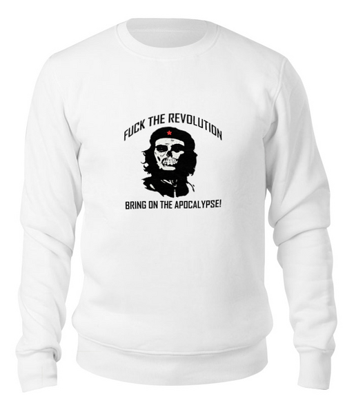 Заказать свитшот в Москве. Свитшот унисекс хлопковый Che Guevara Skull от Leichenwagen - готовые дизайны и нанесение принтов.