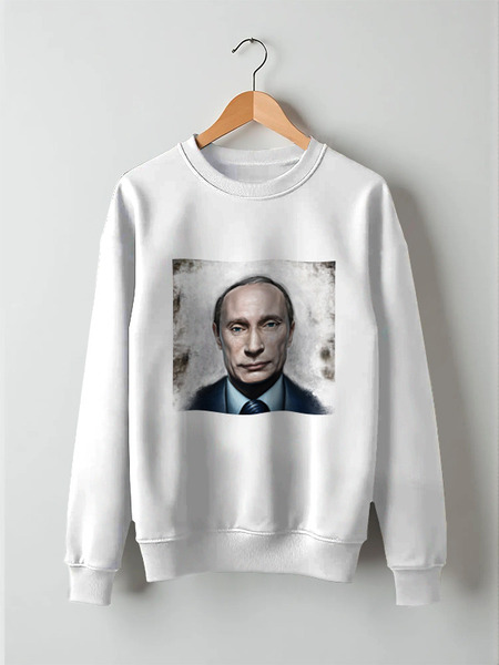 Заказать свитшот в Москве. Свитшот унисекс хлопковый путин от niggalay - готовые дизайны и нанесение принтов.