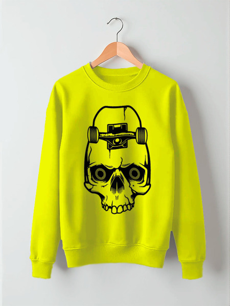 Заказать свитшот в Москве. Свитшот унисекс хлопковый Skateboard Skull от balden - готовые дизайны и нанесение принтов.
