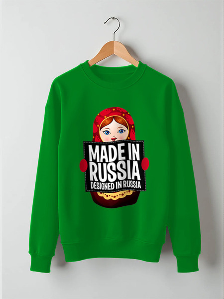 Заказать свитшот в Москве. Свитшот унисекс хлопковый RUSSIAN DESIGN от balden - готовые дизайны и нанесение принтов.