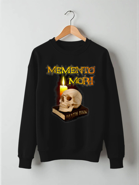 Заказать свитшот в Москве. Свитшот унисекс хлопковый Memento Mori. Помни о смерти. от Zorgo-Art  - готовые дизайны и нанесение принтов.