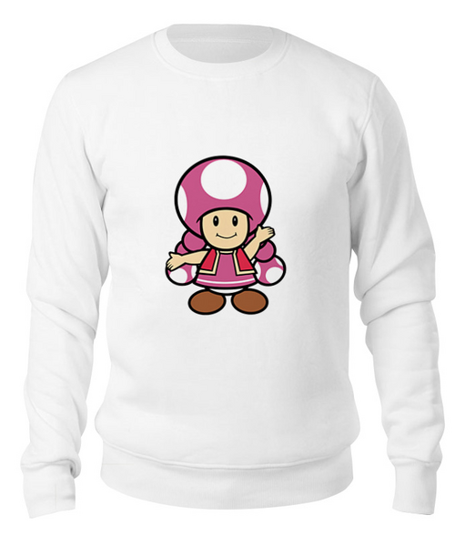 Заказать свитшот в Москве. Свитшот унисекс хлопковый Toadette (Mario) от trugift - готовые дизайны и нанесение принтов.
