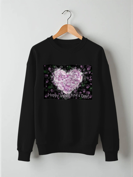 Заказать свитшот в Москве. Свитшот унисекс хлопковый  Low Poly Heart  от natulia_hatulia@yahoo.com - готовые дизайны и нанесение принтов.