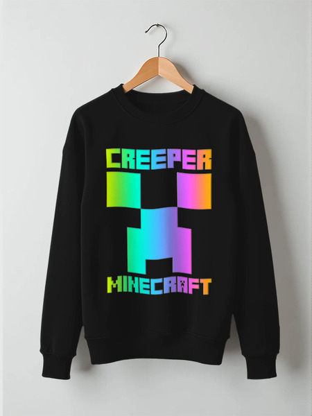 Заказать свитшот в Москве. Свитшот унисекс хлопковый MINECRAFT CREEPER от weeert - готовые дизайны и нанесение принтов.