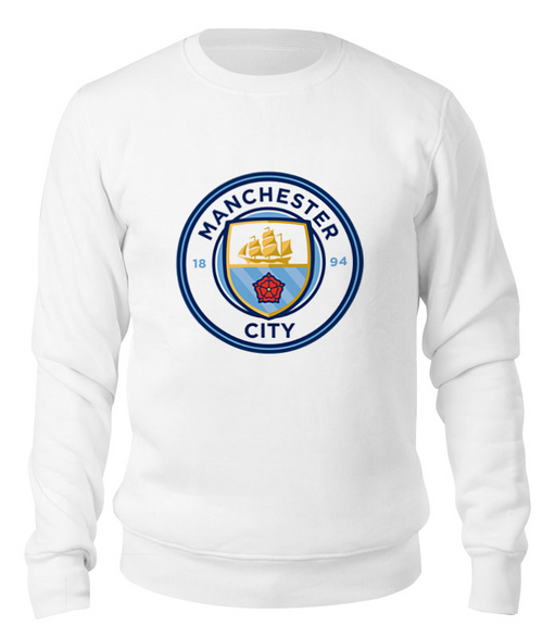 Заказать свитшот в Москве. Свитшот унисекс хлопковый Manchester City от THE_NISE  - готовые дизайны и нанесение принтов.