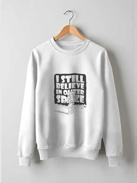 Заказать свитшот в Москве. Свитшот унисекс хлопковый I Still Believe in Outer Space от OEX design - готовые дизайны и нанесение принтов.