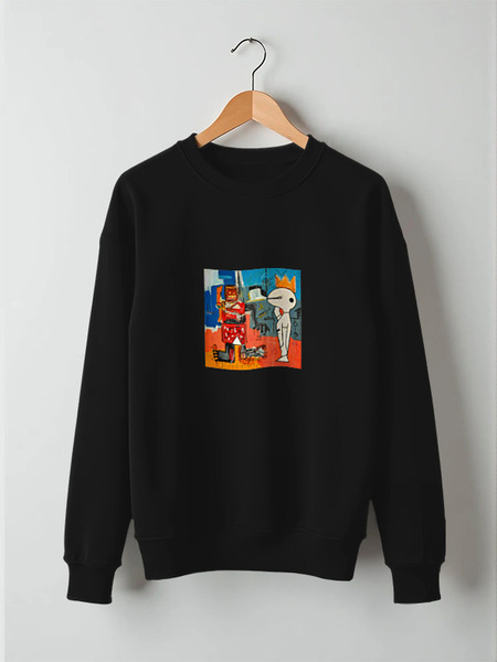 Заказать свитшот в Москве. Свитшот унисекс хлопковый Basquiat / Баския от Just kidding - готовые дизайны и нанесение принтов.