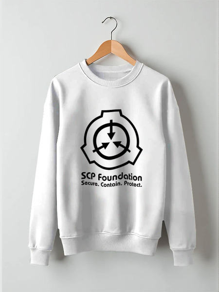 Заказать свитшот в Москве. Свитшот унисекс хлопковый SCP Foundation от geekbox - готовые дизайны и нанесение принтов.