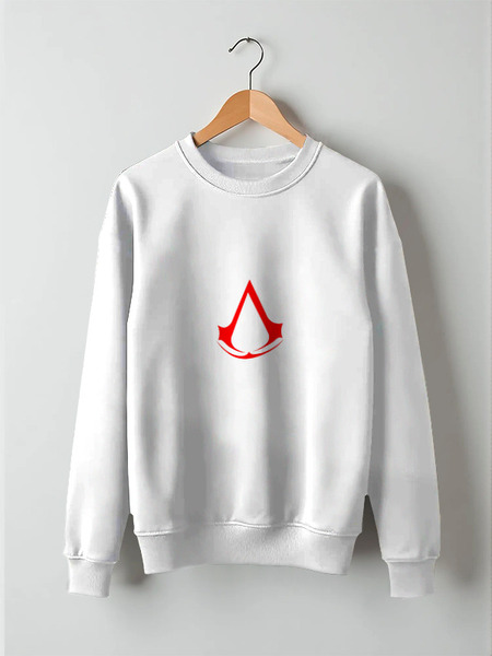 Заказать свитшот в Москве. Свитшот унисекс хлопковый assassins creed (logo) от melihovasm@yandex.ru - готовые дизайны и нанесение принтов.