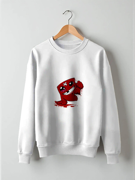 Заказать свитшот в Москве. Свитшот унисекс хлопковый Super Meat Boy от YellowCloverShop - готовые дизайны и нанесение принтов.