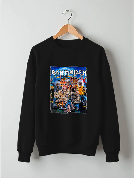 Заказать свитшот в Москве. Свитшот унисекс хлопковый Iron Maiden Band от Leichenwagen - готовые дизайны и нанесение принтов.