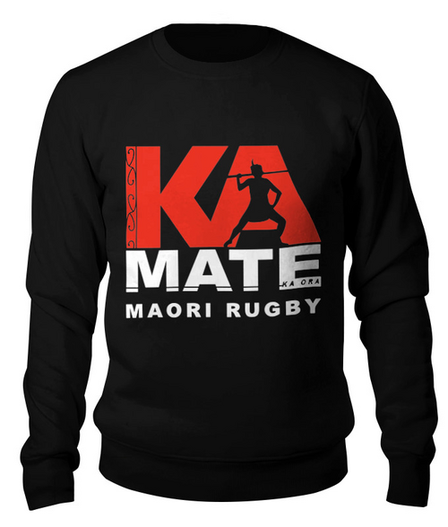 Заказать свитшот в Москве. Свитшот унисекс хлопковый Maori Rugby от Rugby  Man - готовые дизайны и нанесение принтов.