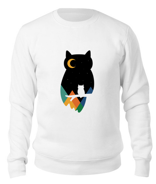Заказать свитшот в Москве. Свитшот унисекс хлопковый Сова (Owl) от trugift - готовые дизайны и нанесение принтов.