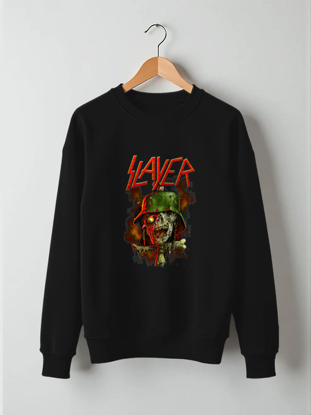 Заказать свитшот в Москве. Свитшот унисекс хлопковый Slayer Band от Leichenwagen - готовые дизайны и нанесение принтов.