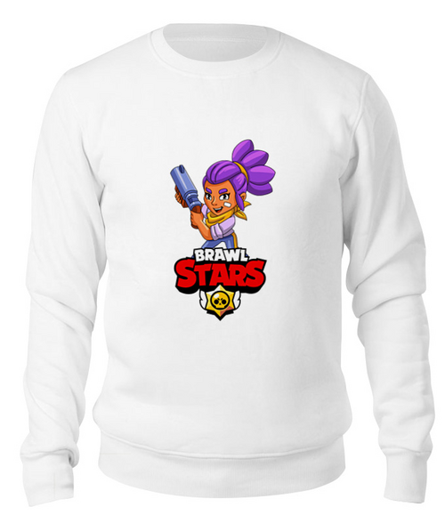 Заказать свитшот в Москве. Свитшот унисекс хлопковый BRAWL STARS SHELLY  от geekbox - готовые дизайны и нанесение принтов.