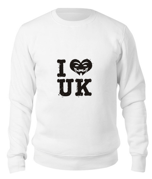 Заказать свитшот в Москве. Свитшот унисекс хлопковый UK Love от skynatural - готовые дизайны и нанесение принтов.