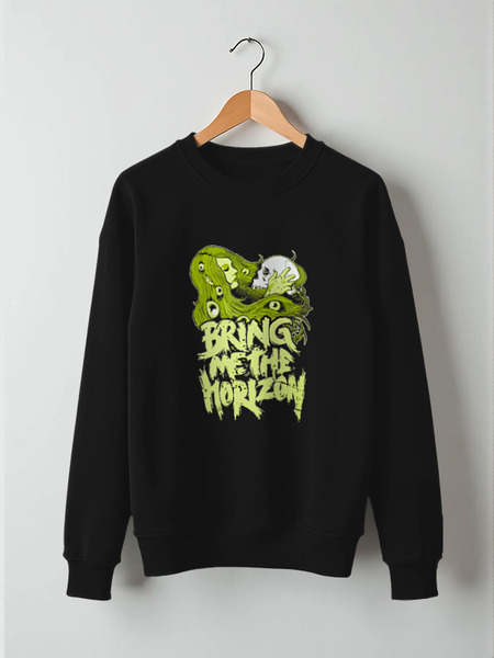 Заказать свитшот в Москве. Свитшот унисекс хлопковый BRING ME THE HORIZON от skillwalker - готовые дизайны и нанесение принтов.