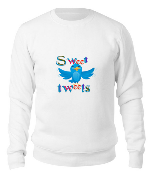 Заказать свитшот в Москве. Свитшот унисекс хлопковый Sweet tweets от meland - готовые дизайны и нанесение принтов.