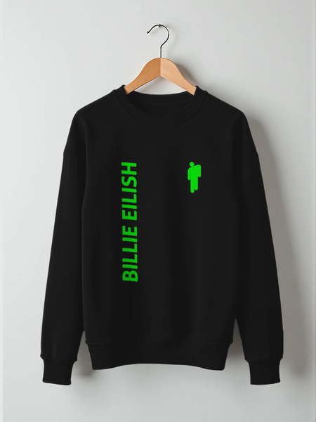 Заказать свитшот в Москве. Свитшот унисекс хлопковый Billie Eilish от DESIGNER   - готовые дизайны и нанесение принтов.