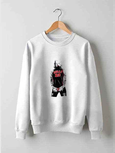 Заказать свитшот в Москве. Свитшот унисекс хлопковый Chicago Bulls Marilyn Monroe от dizer - готовые дизайны и нанесение принтов.