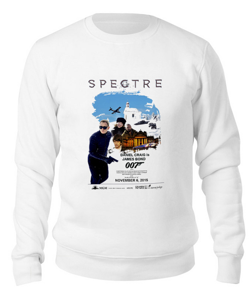 Заказать свитшот в Москве. Свитшот унисекс хлопковый Bond 007 / Spectre от KinoArt - готовые дизайны и нанесение принтов.