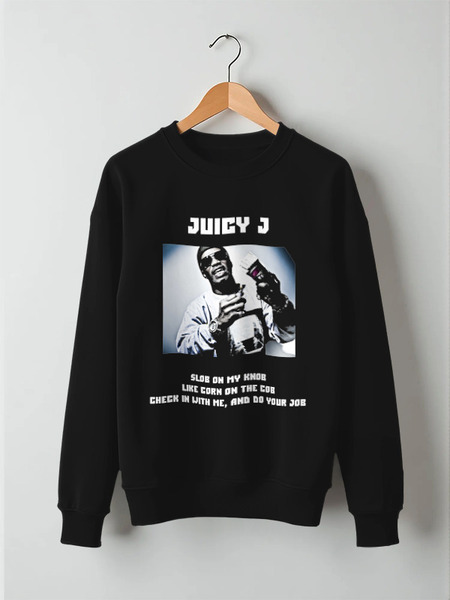 Заказать свитшот в Москве. Свитшот унисекс хлопковый Juicy J  от eminem-maxim@yandex.ru - готовые дизайны и нанесение принтов.