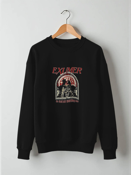 Заказать свитшот в Москве. Свитшот унисекс хлопковый Exumer (thrash metal band) от Leichenwagen - готовые дизайны и нанесение принтов.