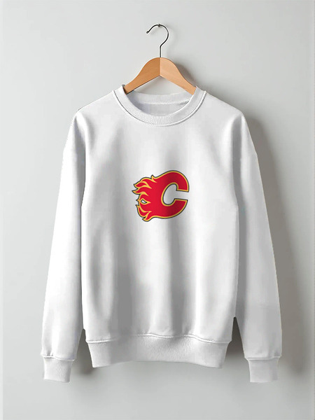 Заказать свитшот в Москве. Свитшот унисекс хлопковый Calgary Flames / NHL Canada от KinoArt - готовые дизайны и нанесение принтов.